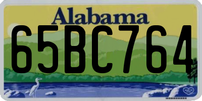AL license plate 65BC764