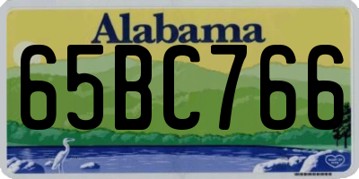 AL license plate 65BC766