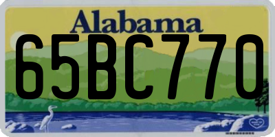 AL license plate 65BC770