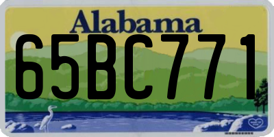 AL license plate 65BC771