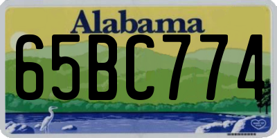 AL license plate 65BC774