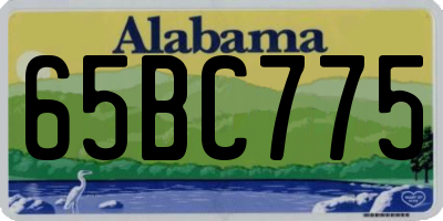 AL license plate 65BC775