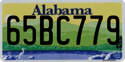 AL license plate 65BC779