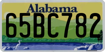 AL license plate 65BC782