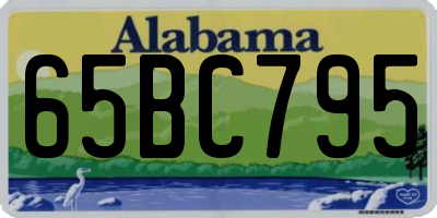 AL license plate 65BC795