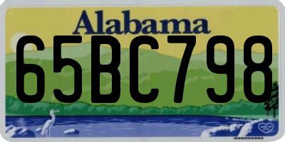 AL license plate 65BC798