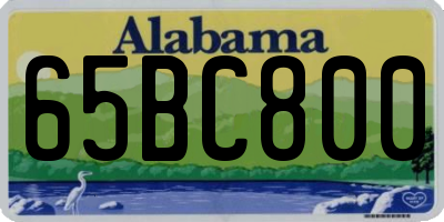 AL license plate 65BC800