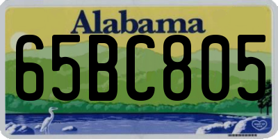 AL license plate 65BC805