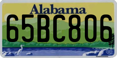 AL license plate 65BC806