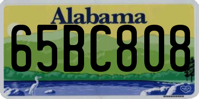 AL license plate 65BC808