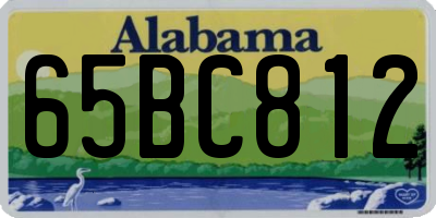 AL license plate 65BC812