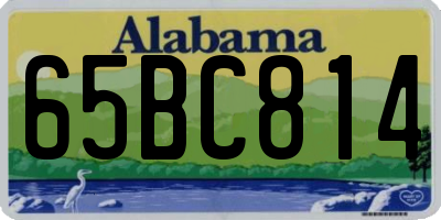 AL license plate 65BC814