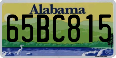 AL license plate 65BC815