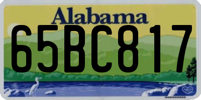 AL license plate 65BC817