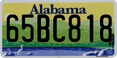 AL license plate 65BC818