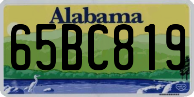 AL license plate 65BC819