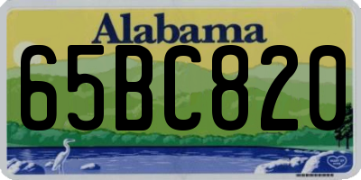 AL license plate 65BC820