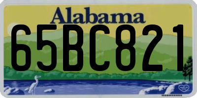 AL license plate 65BC821