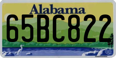 AL license plate 65BC822