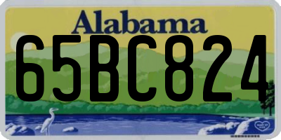AL license plate 65BC824