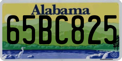 AL license plate 65BC825