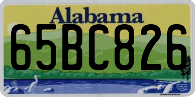 AL license plate 65BC826