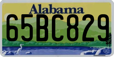 AL license plate 65BC829