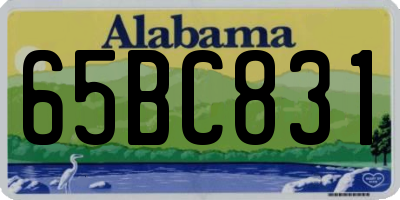 AL license plate 65BC831