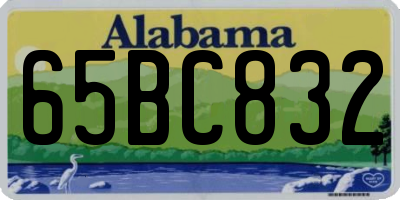 AL license plate 65BC832