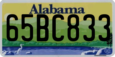 AL license plate 65BC833