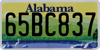 AL license plate 65BC837