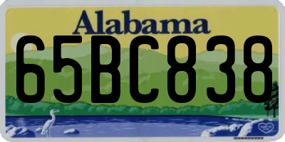 AL license plate 65BC838
