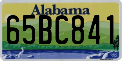 AL license plate 65BC841