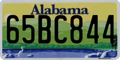 AL license plate 65BC844