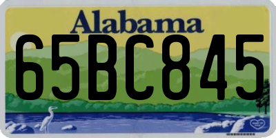 AL license plate 65BC845