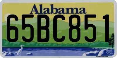 AL license plate 65BC851