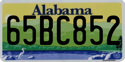 AL license plate 65BC852