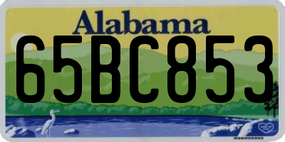 AL license plate 65BC853