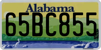AL license plate 65BC855
