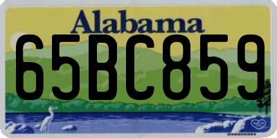 AL license plate 65BC859