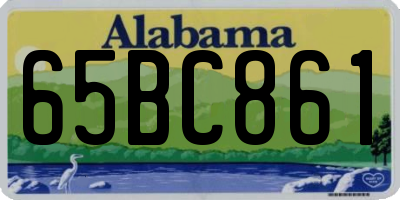 AL license plate 65BC861