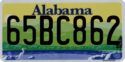 AL license plate 65BC862