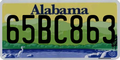 AL license plate 65BC863