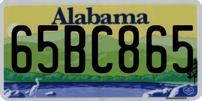 AL license plate 65BC865