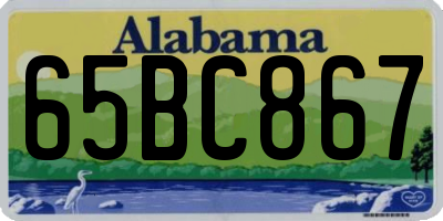 AL license plate 65BC867
