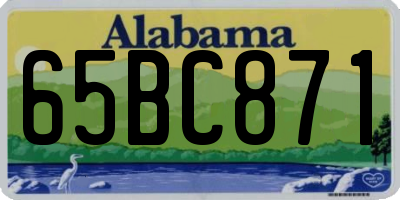 AL license plate 65BC871
