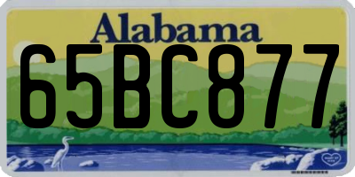 AL license plate 65BC877