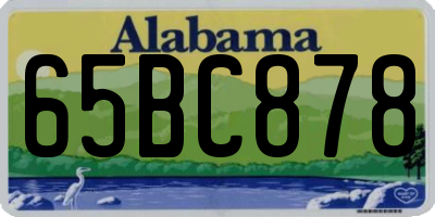 AL license plate 65BC878
