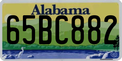 AL license plate 65BC882
