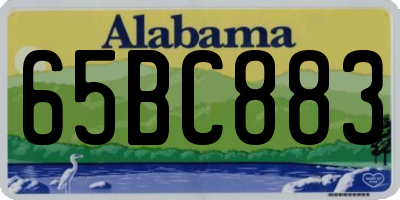 AL license plate 65BC883